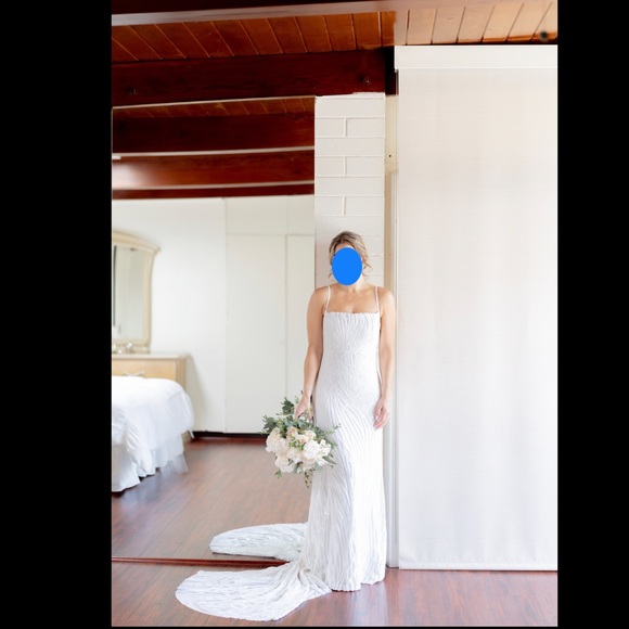 Alyssa Kristin Hadley x Natalie CUSTOM WEDDING DRESS GORGEOUS GLAM size 4 - Picture 3 of 9